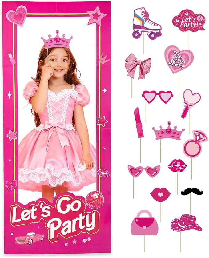 5.2ft Tall Life Size Stand-in Cardboard Cutouts Doll Photo Booth Props for Doll Princess Party De... | Amazon (US)