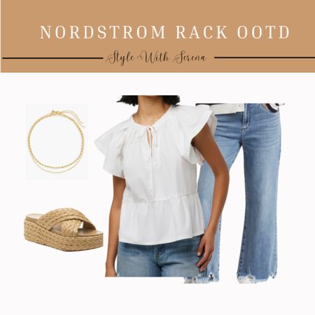 Nordstrom rack ootd, denim, sandals, resort wear, beach outfit, summer outfit, spring outfit 

#LTKStyleTip #LTKFindsUnder100 #LTKSeasonal