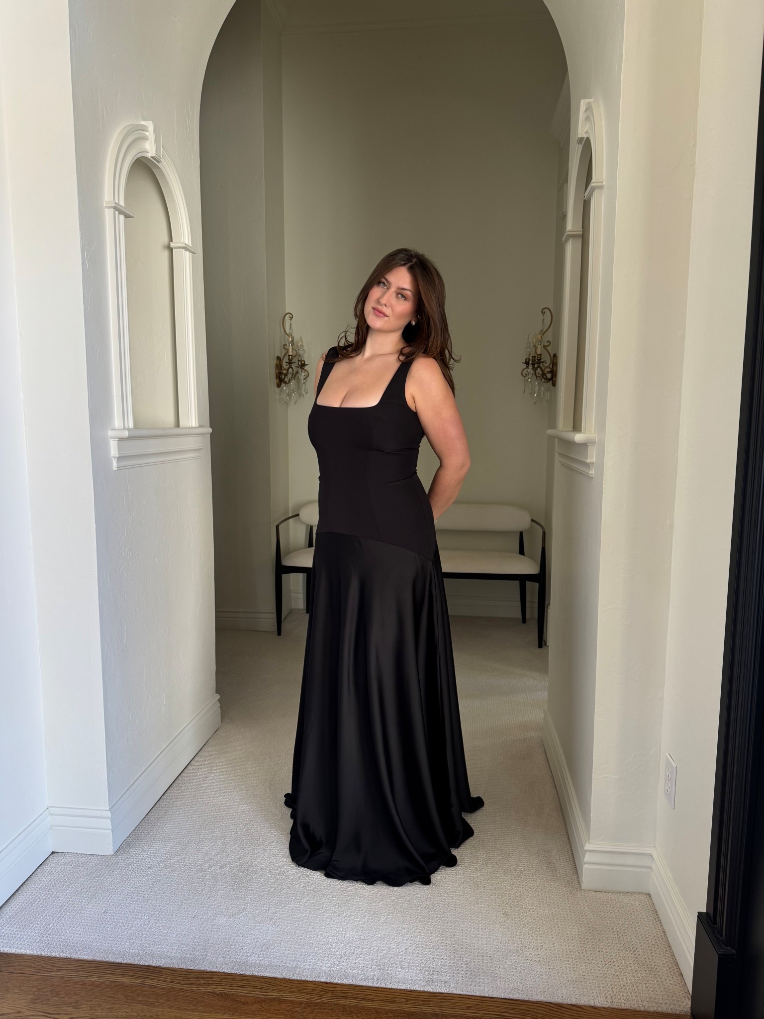 black wedding guest dress 🖤

#LTKPlusSize #LTKWedding #LTKMidsize