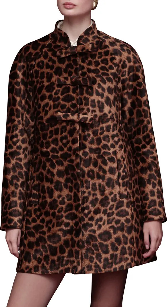 Avec Les Filles Leopard Print A-Line Jacket | Nordstrom | Nordstrom