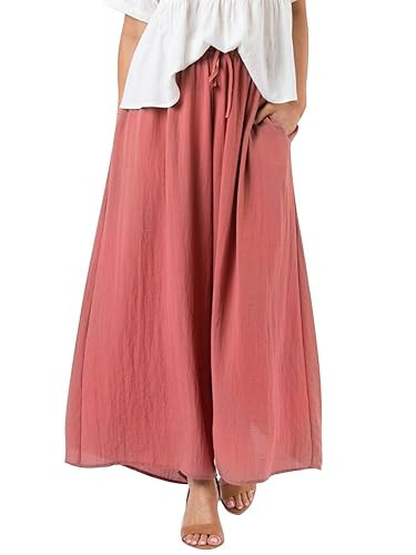 BerryGo Women's Casual High Waist Wide Leg Pants with Pockets Plus Size | Amazon (US)