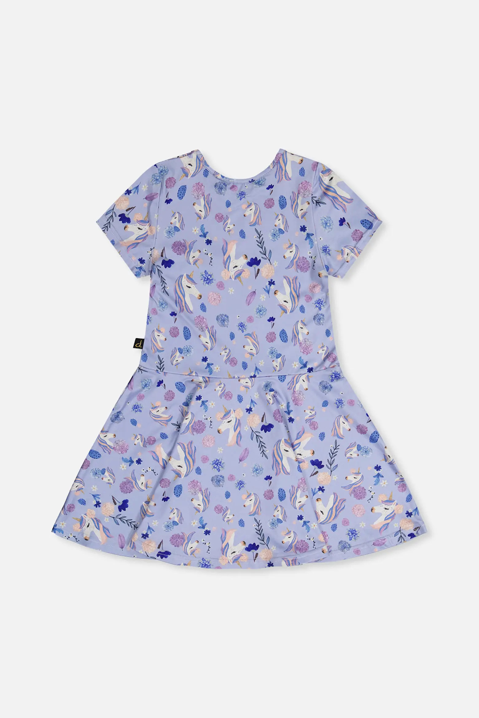 Deux par Deux Short Sleeve Unicorn Drop Waist Dress (Women) | Nordstrom | Nordstrom
