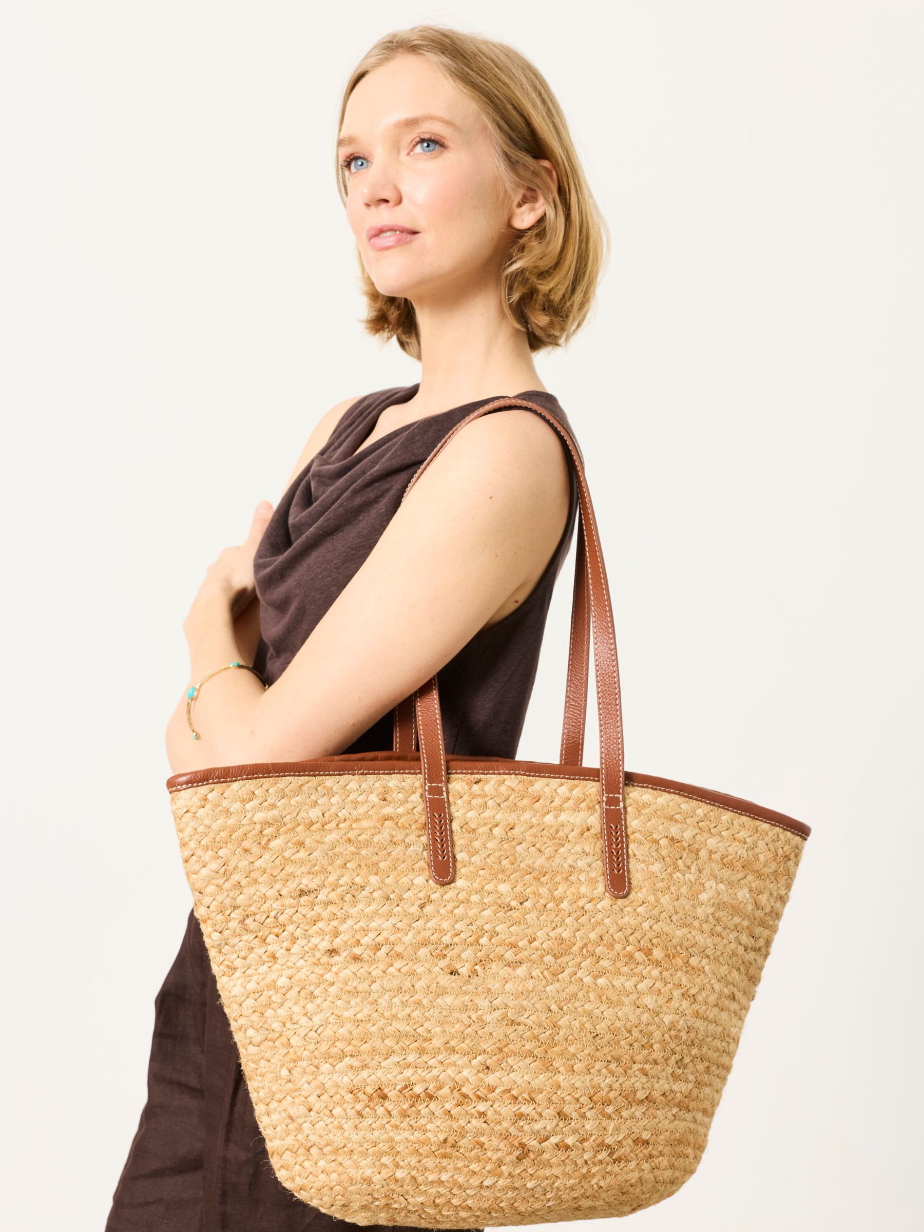 Natural Raffia Tote Bag | Fat Face