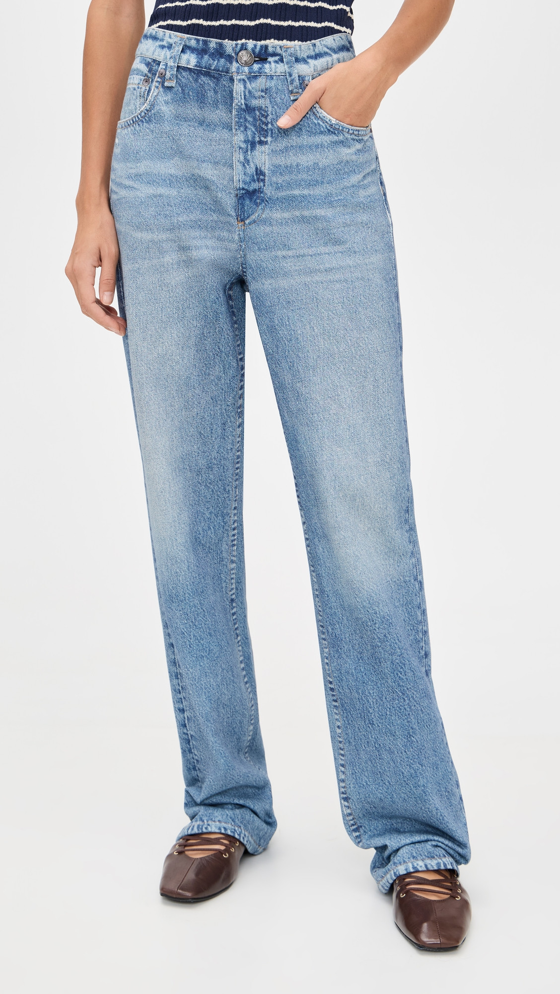 rag & bone Miramar Terry Shea Straight Pants Tessa 24 | Shopbop