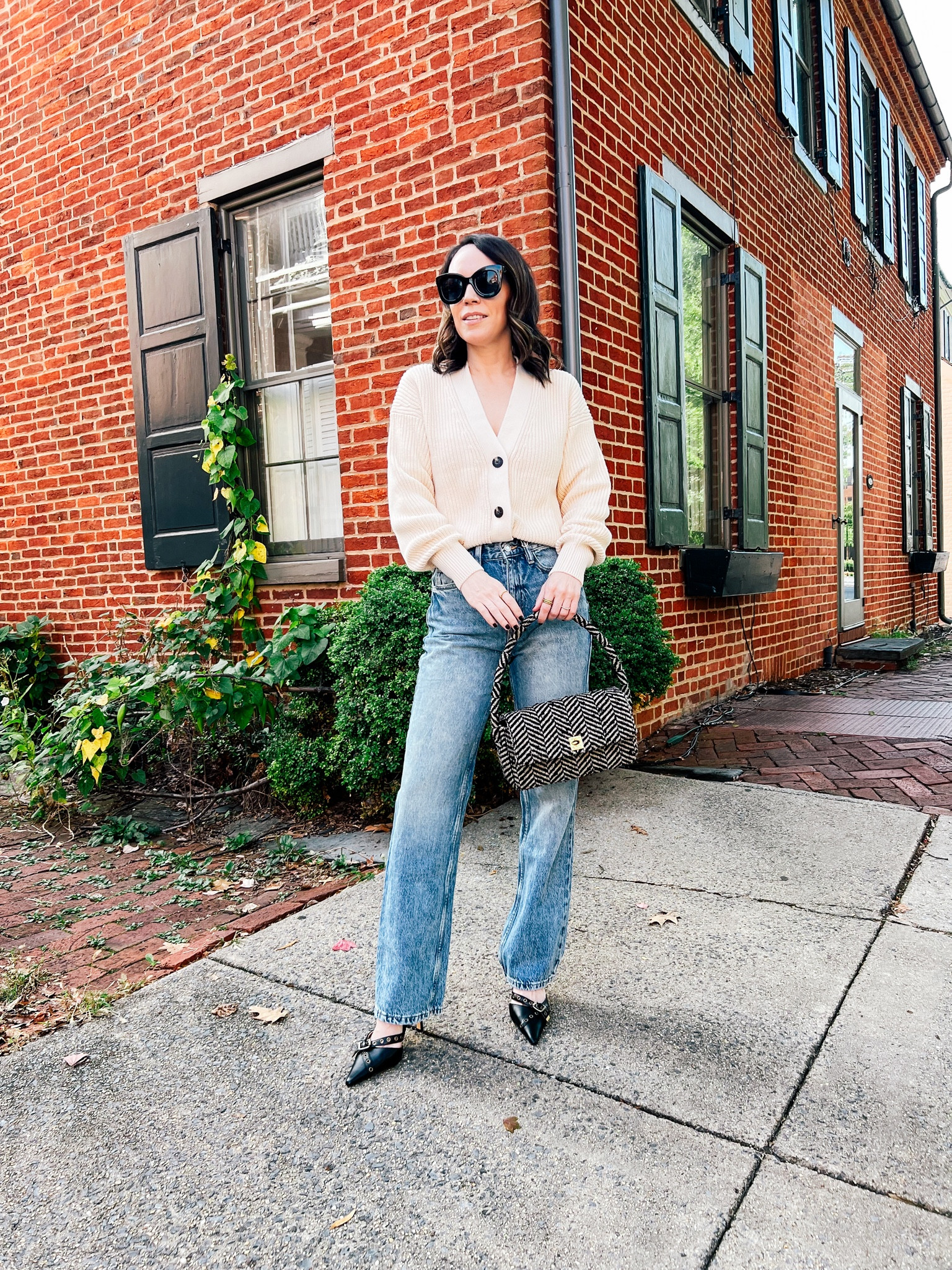 Classic cream cardigan and jeans under $100

#LTKSeasonal #LTKfindsunder100 #LTKover40