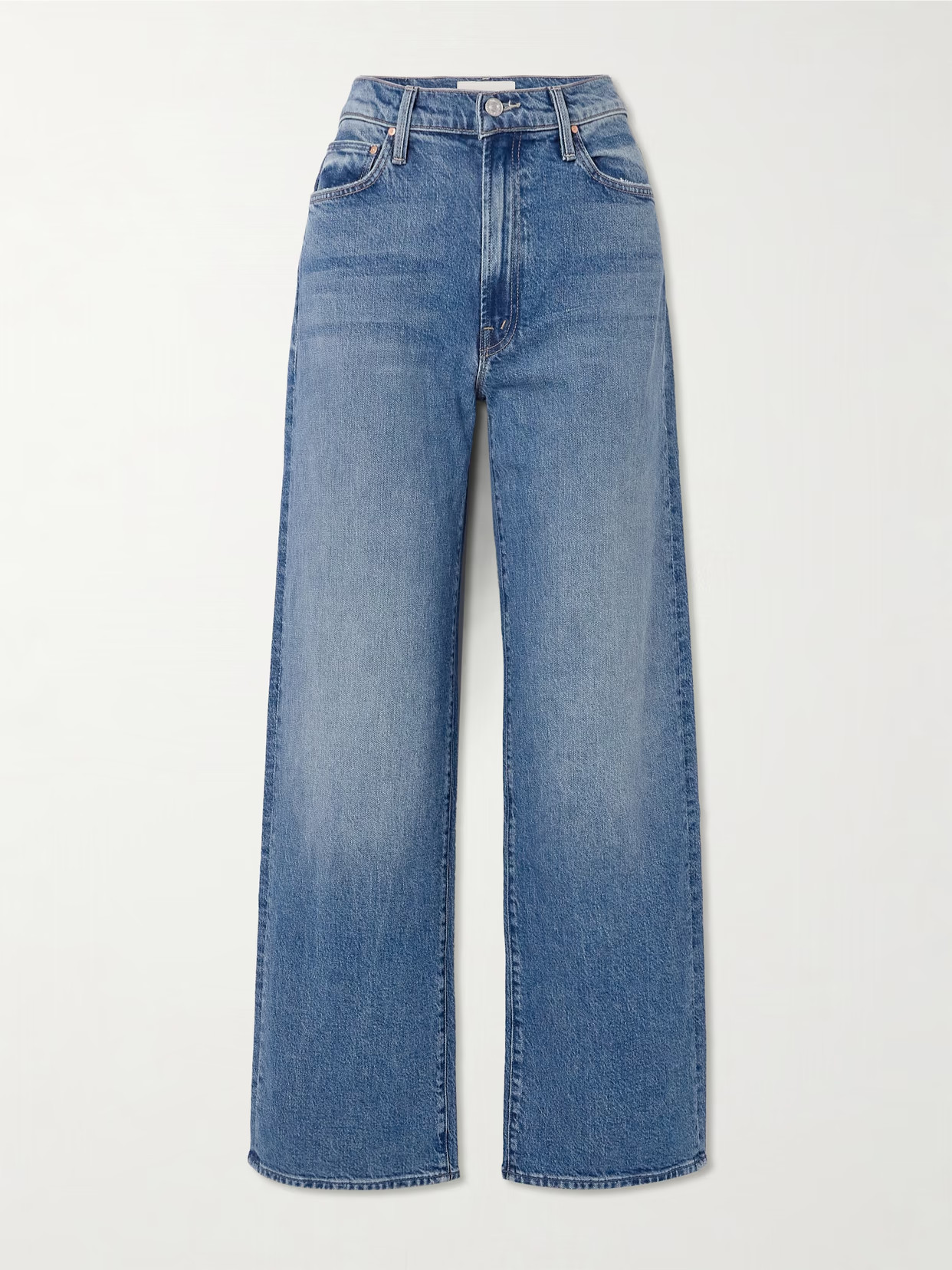 Mother - Dodger Sneak Mid-rise Wide-leg Jeans - Blue | NET-A-PORTER (US)