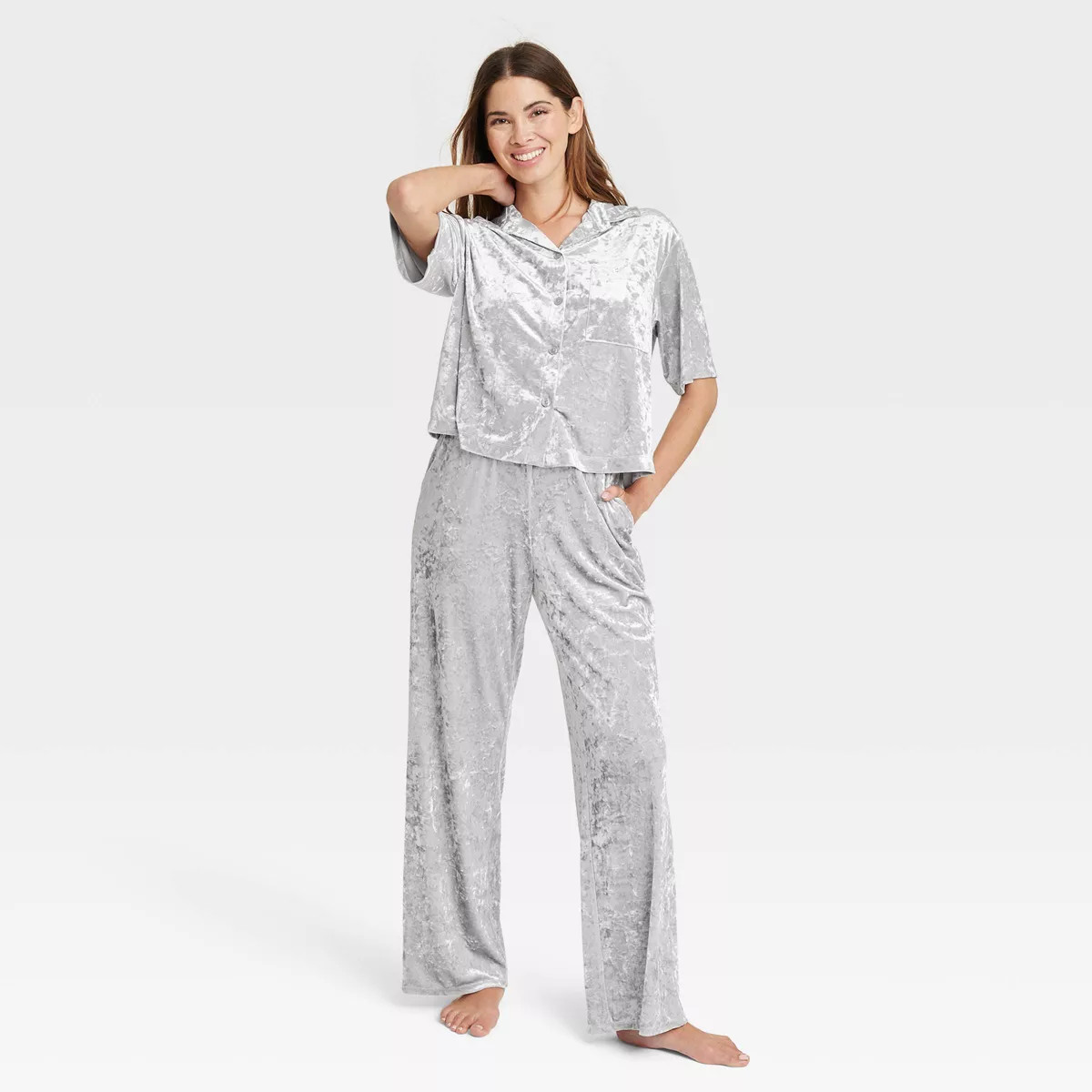 Women's Luxe Velour Pajama Set - Stars Above™ | Target