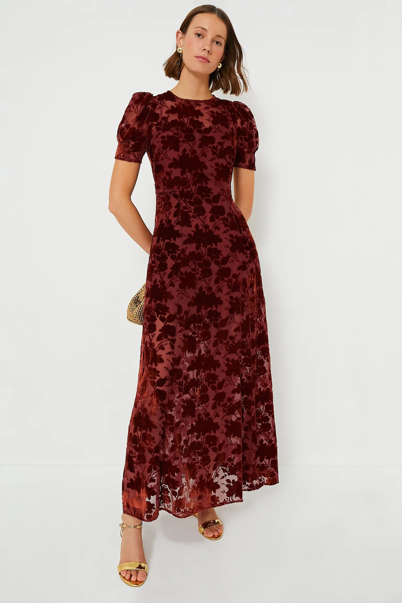 Copper Floral Ralph Velvet Dress | Tuckernuck (US)