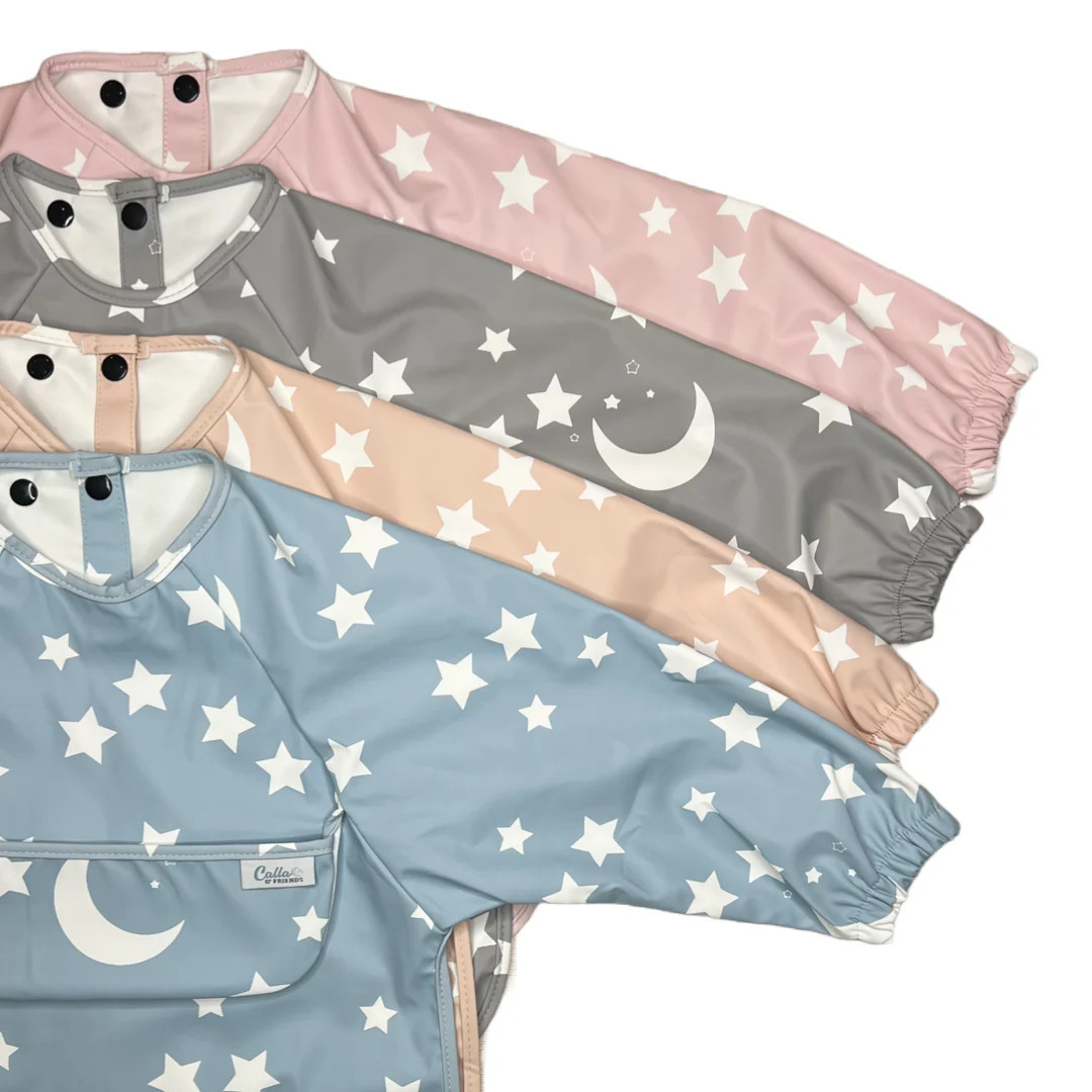 The Grayson Long Sleeve Bib - Starry Night | Calla & Friends