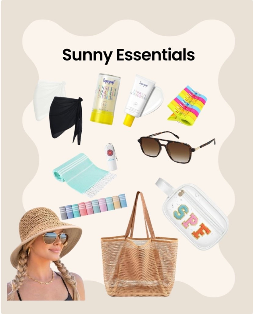 Sunny beach essentials