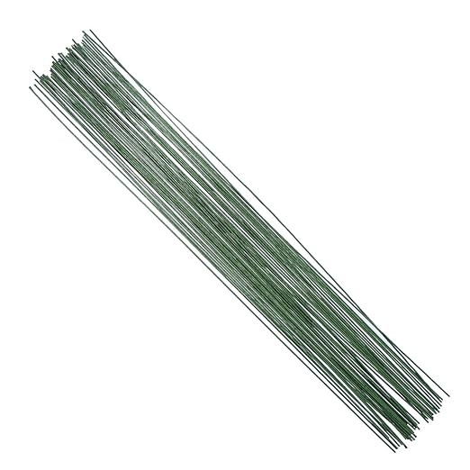 DECORA 18 Gauge Dark Green Floral Paper Wrapped Wire 16 inch,50/Package | Amazon (US)