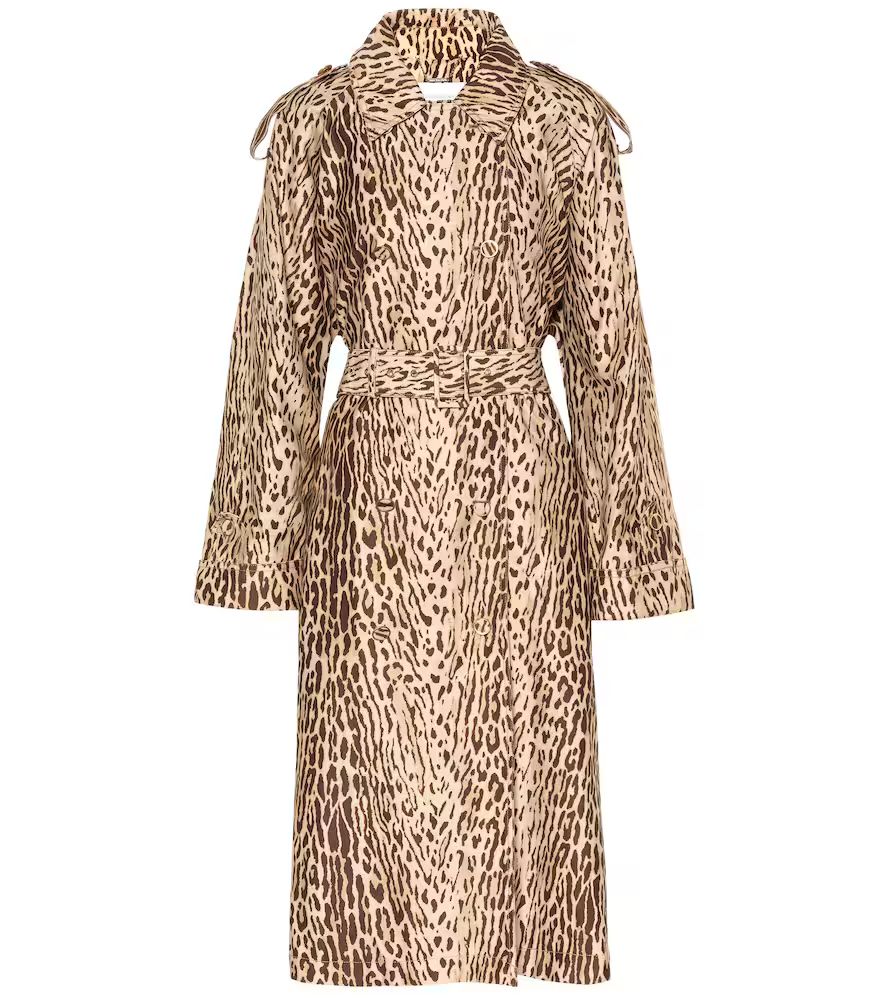 Leopard-print denim trench coat | Mytheresa (US/CA)