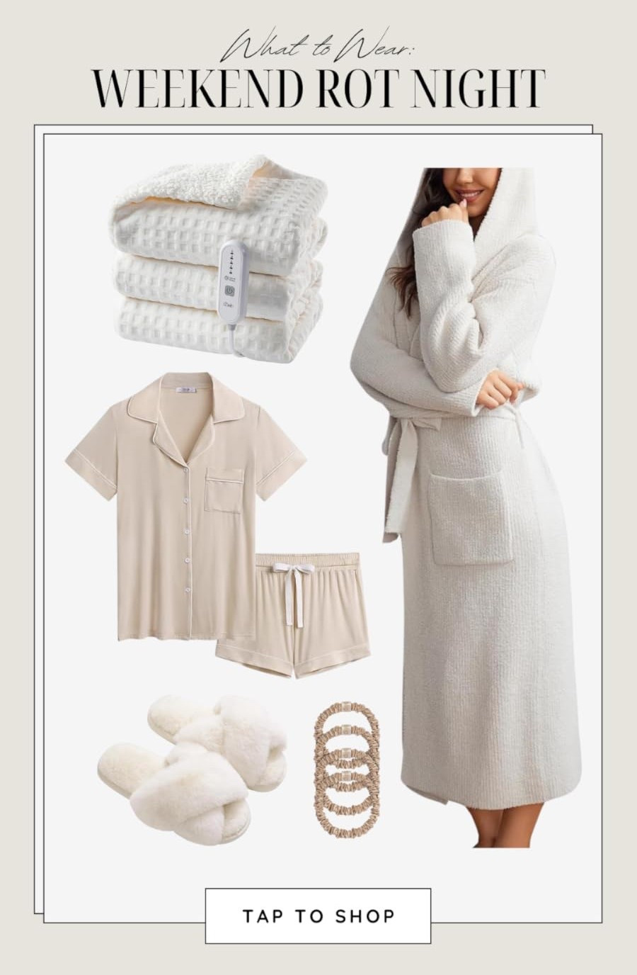 Cozy Night In Outfit ✨ What to Wear for a Weekend Rot Night | Comfy Loungewear + Self Care Aesthetic 🤍 This ultra-cozy look features soft pajamas, a plush robe, fuzzy slippers, and self-care essentials for the ultimate stay-at-home night. Perfect for relaxing weekends, movie nights, or resetting after a long week, this outfit is all about comfort, calm, and effortless cozy vibes. Save this for cozy outfit ideas, loungewear inspo, and self care night essentials. #cozynight #loungewear #selfcare #stayathome #comfyoutfit #cozyaesthetic #weekendvibes #ltkstyle

#LTKselfcare #LTKHome #LTKMothersDay