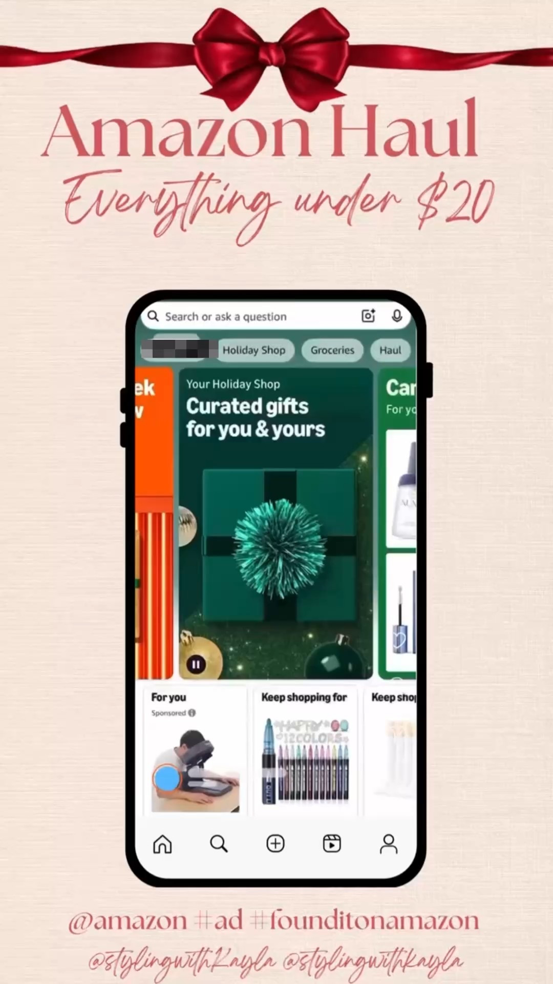 @amazon #AD #founditonamazon
Amazon haul everything under $20 and ships free when you spend over $25! 

#LTKHoliday #LTKGiftGuide #LTKCyberWeek