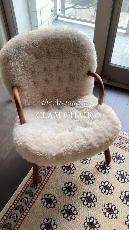 The coziest sheepskin chair for my living room corner from Eternity Modern: the Arctander “Clam Chair” that was designed in 1944 by Danish architect Philip Arctander.  Cozy chair, living room design, mid century decor, midcentury design, modern home decor. 

#LTKVideo #LTKhome