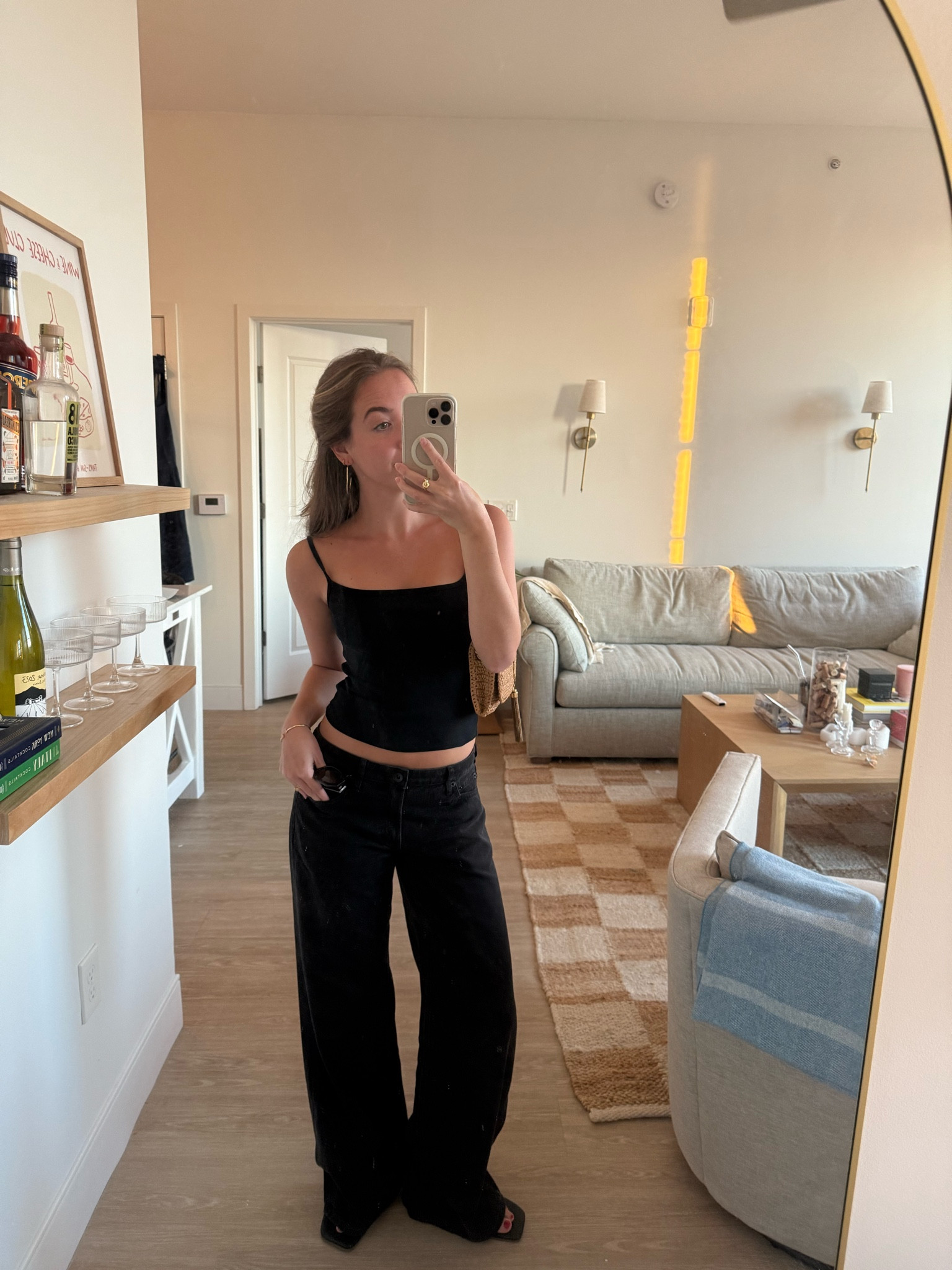 perfect all black date night look 🖤 low rise jeans & my fav tank 

#LTKstyletip #LTKshoecrush #LTKfindsunder100