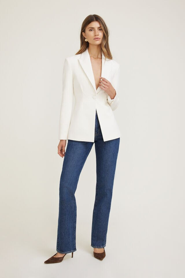 Single Button Fitted Blazer | Dynamite Clothing