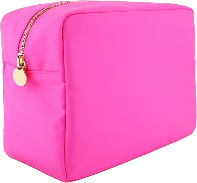 DANCOUR Large Makeup Bag - Travel Toiletry Bag For Women - Pink Makeup Bag - Large Makeup Pouch -... | Amazon (US)