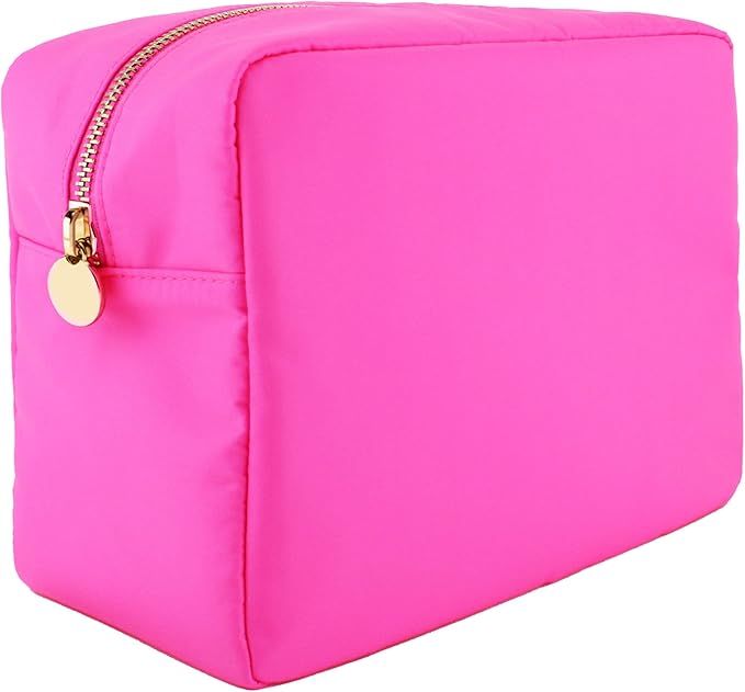 DANCOUR Large Makeup Bag - Travel Toiletry Bag For Women - Pink Makeup Bag - Large Makeup Pouch -... | Amazon (US)