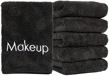 Amazon.com: Arkwright Microfiber Makeup Remover Cloths (13x13, 6-Pack, Black) - Soft Coral Fleece... | Amazon (US)
