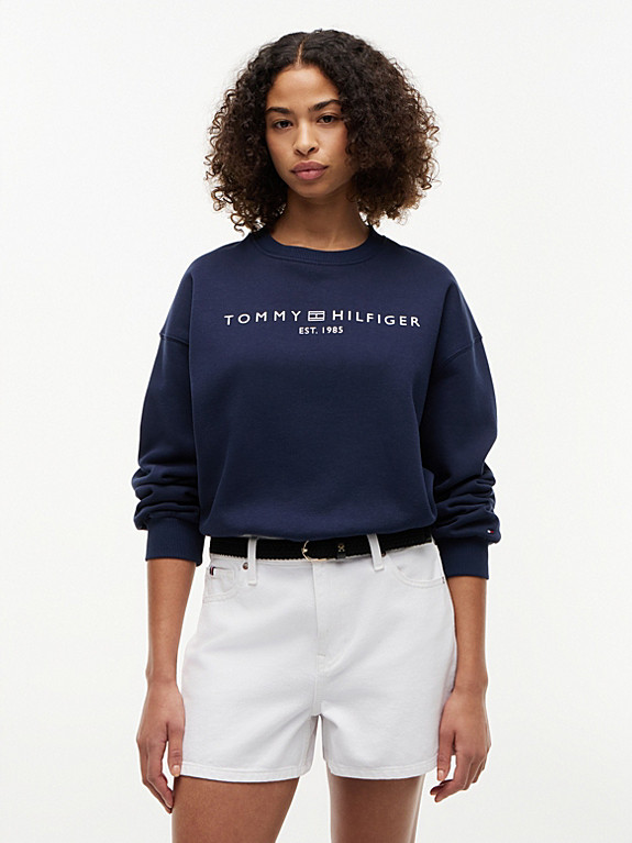Logo Flex Fleece Relaxed Sweatshirt | Tommy Hilfiger UK