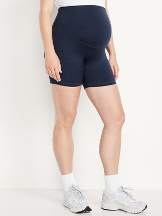 Maternity Full-Panel CloudComfy Biker Shorts -- 6-inch inseam | Old Navy (US)