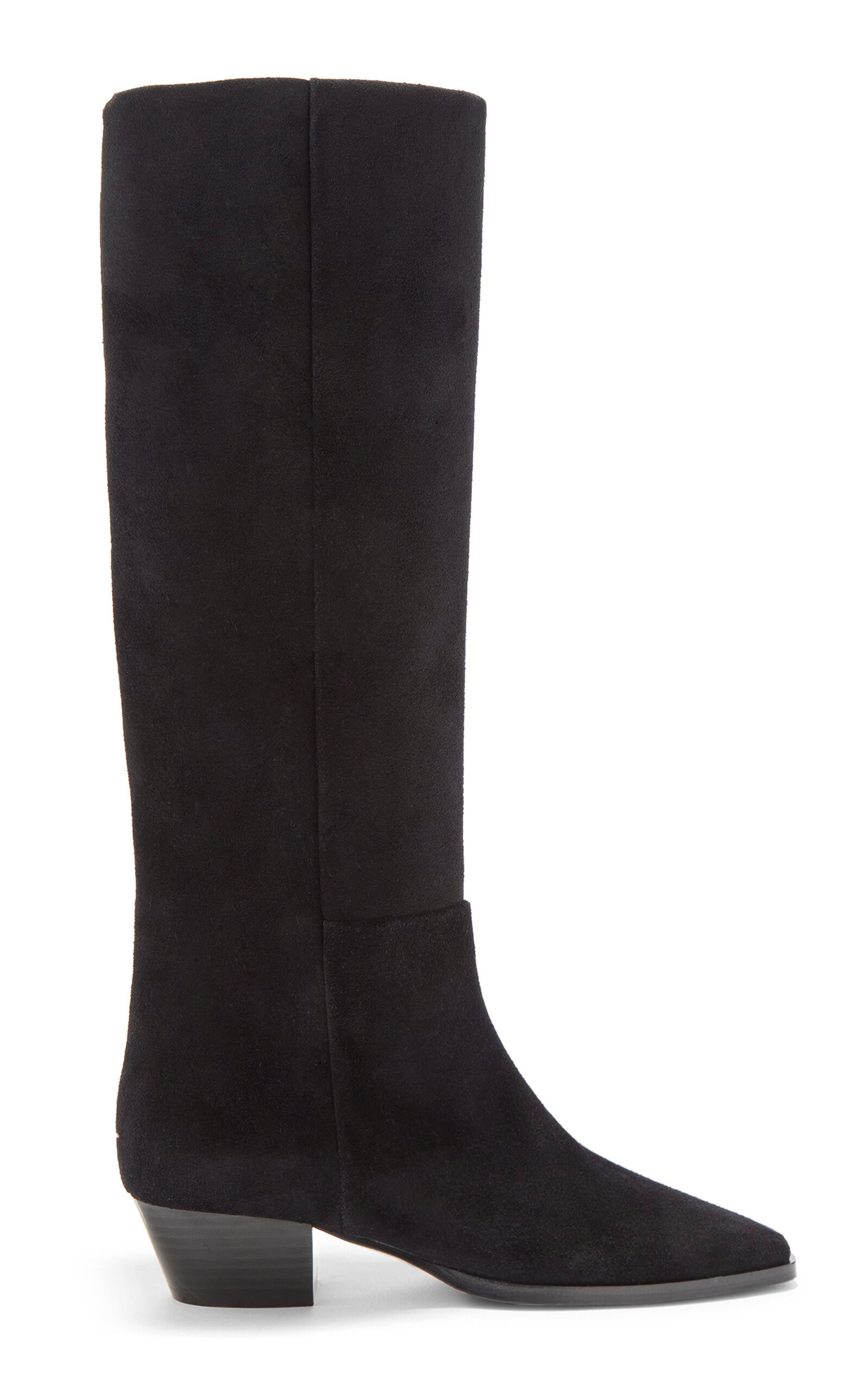 Aeyde - Medea Suede Knee Boots - Black - IT 35 - Moda Operandi | Moda Operandi (Global)