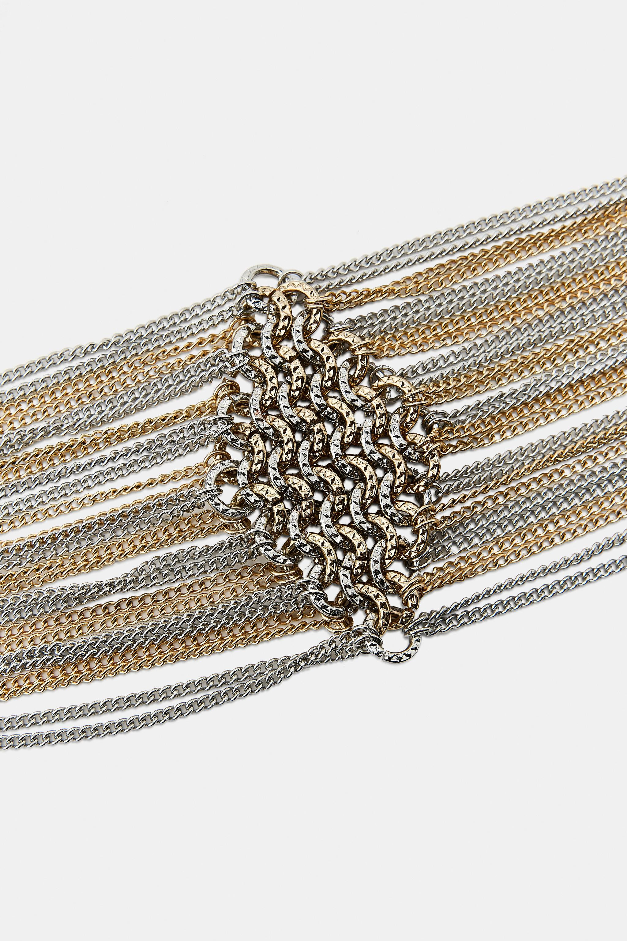 CHAIN LINK BRACELET WITH RINGS | Zara US