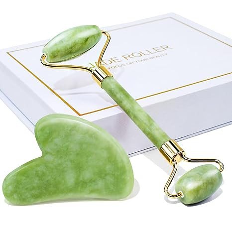 BAIMEI Jade Roller & Gua Sha Facial Tools Face Roller and Gua Sha Set for Skin Care Routine and P... | Amazon (US)