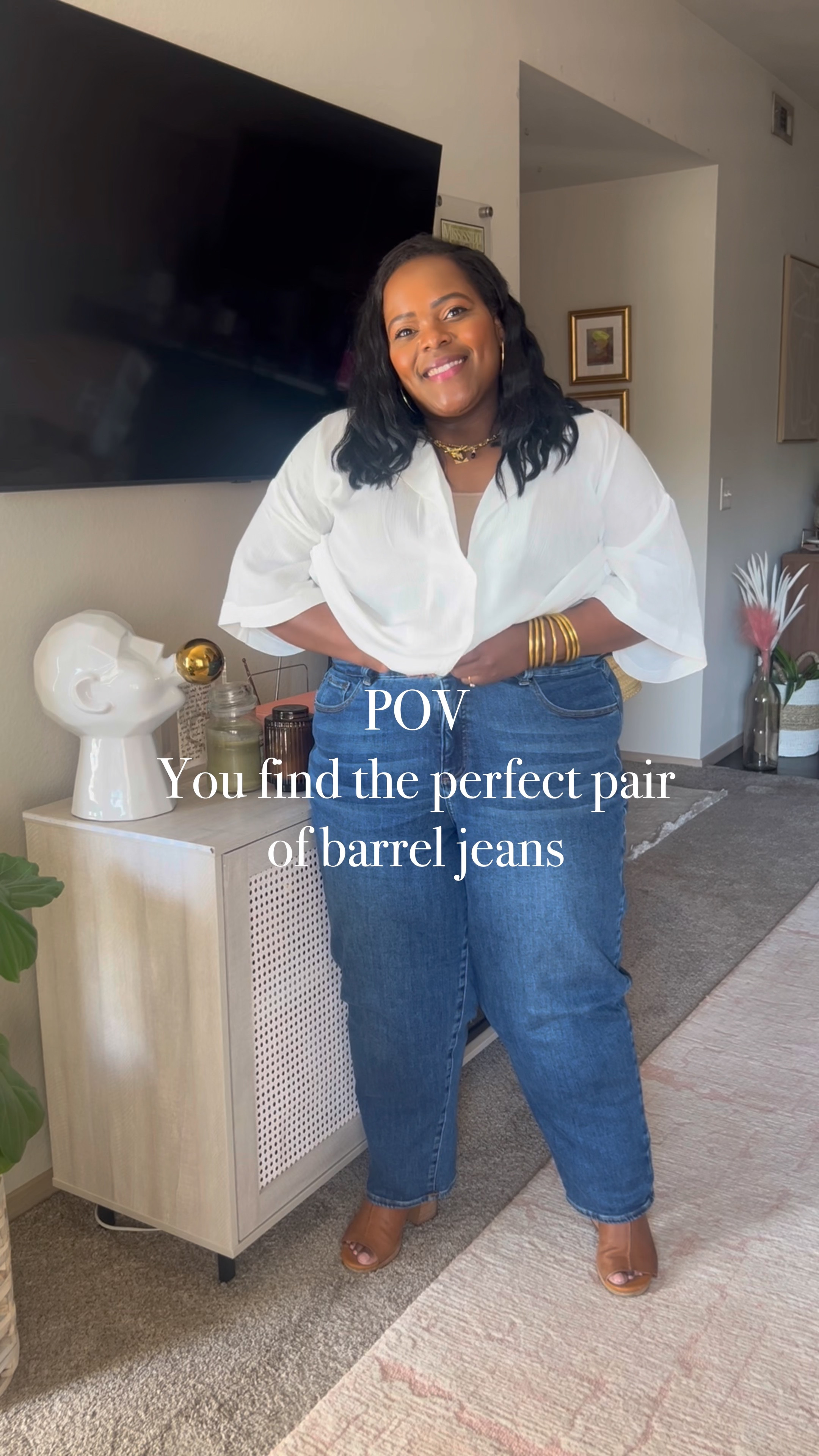 Barrel Jeans from Universal Standard. Wearing the size 14. Use code: INFS-AMBNICOLE to save 10% off 👖🤍

#LTKStyleTip #LTKMidsize #LTKPlusSize