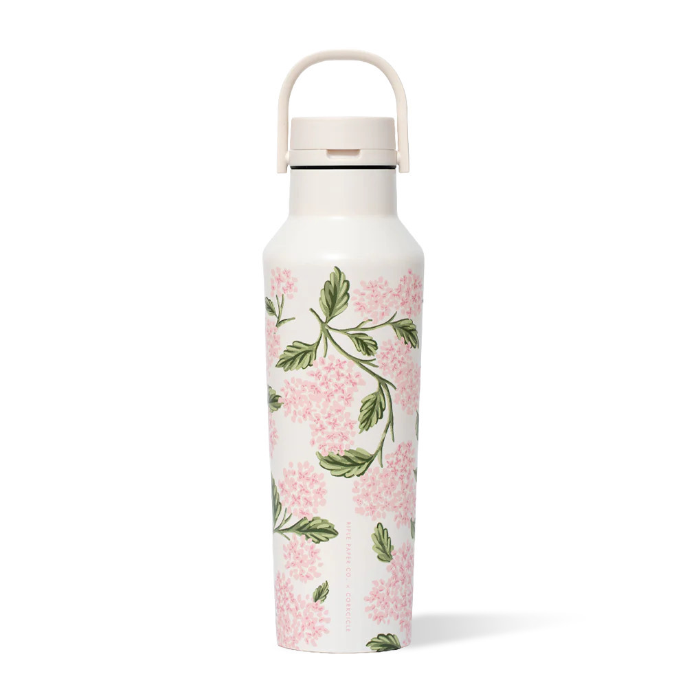Rifle Paper Co. Sport Canteen - 20oz / Pink Hydrangea | Corkcicle