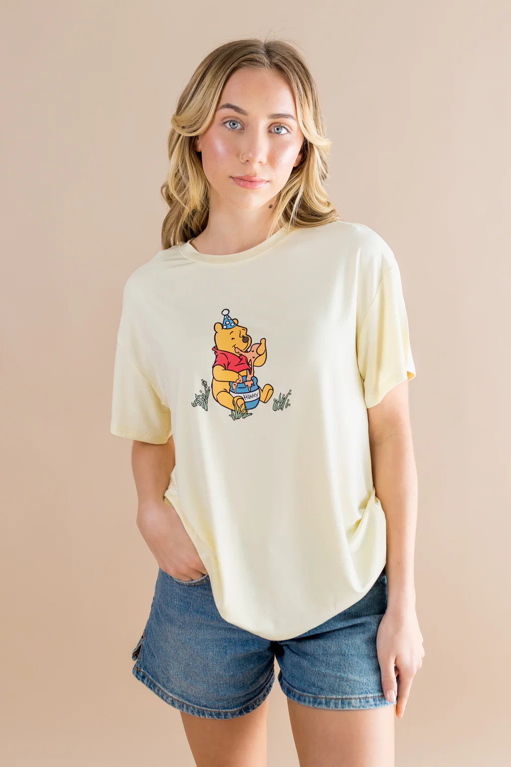 Women's Graphic Tee in Winnie the Pooh on Chamomile | Kyte Baby