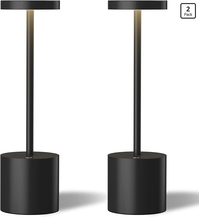 TBBGA LED Cordless Table Lamps Set of 2,Portable Rechargeable 5000mAh Outdoor Table Lamp,3 Color ... | Amazon (US)