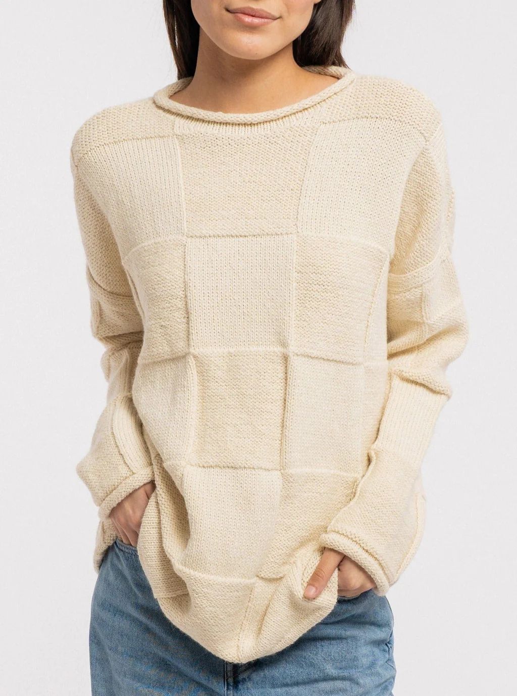 Heritage Basketweave Sweater - Ivory | LAUDE the Label