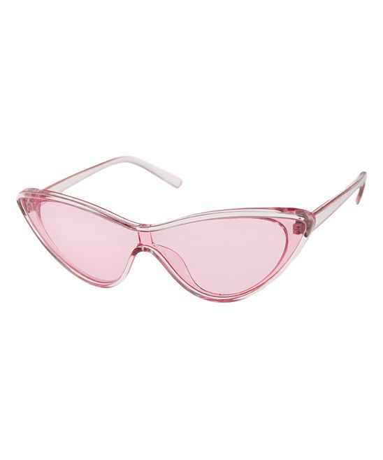 V by Vye Women's Sunglasses PINK - Pink Angled Shield Sunglasses | Zulily