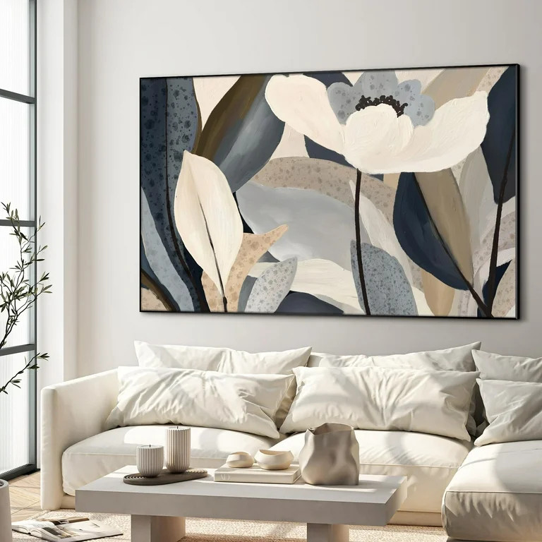 46"x72" XL Framed Wall Art - Modern Neutral Tones Botanical (Frame Assembly Required) | Walmart (US)