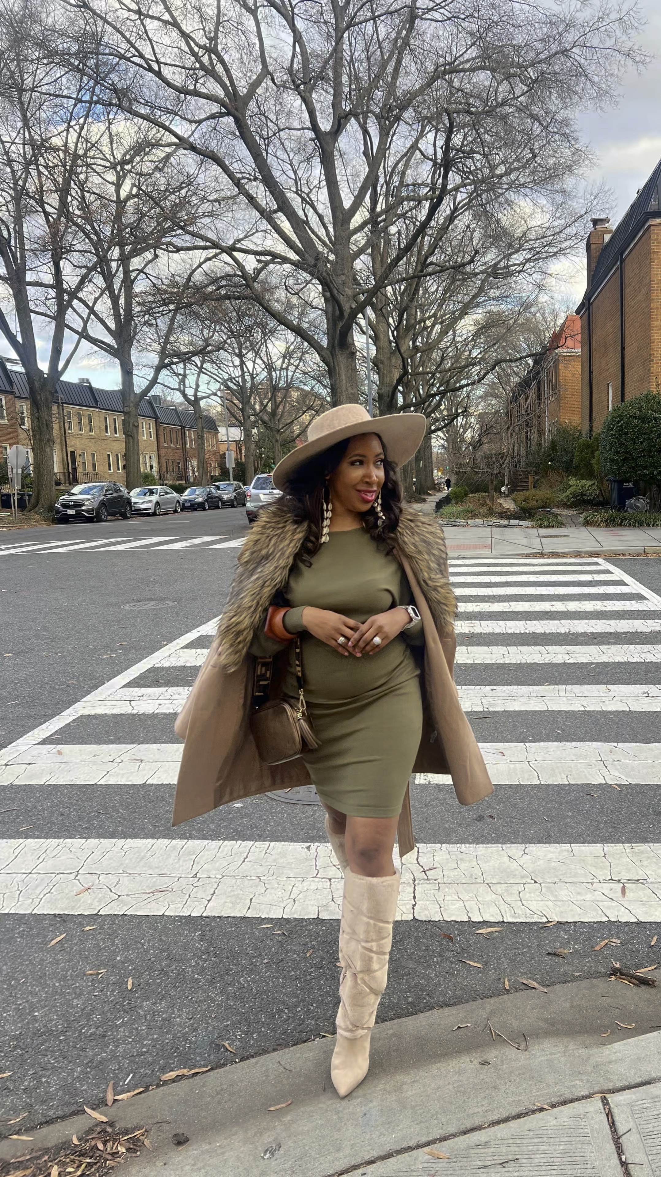 Winter chic never looked so good - off the shoulder sweater dress, fur boots, and a fabulous coat to top it off. #ootd #outfitgoals #sweaterdress

#LTKOver40 #LTKStyleTip #LTKU