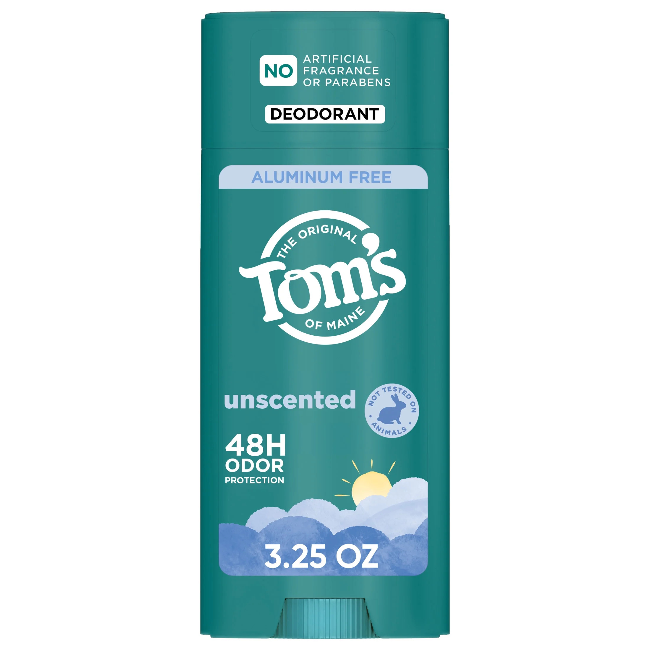 Tom’s of Maine Unscented Natural Deodorant for Men and Women, Aluminum Free, 3.25 oz | Walmart (US)