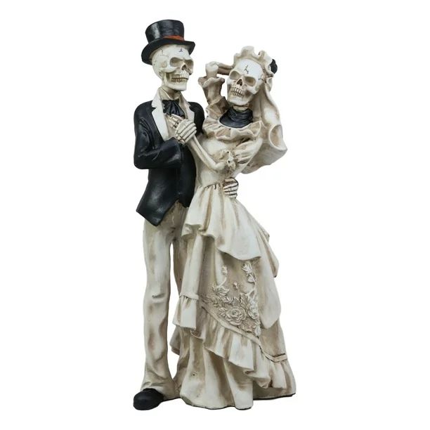 Love Never Dies Wedding Bride And Groom Skeleton Couple In Dancing Pose Figurine - Walmart.com | Walmart (US)