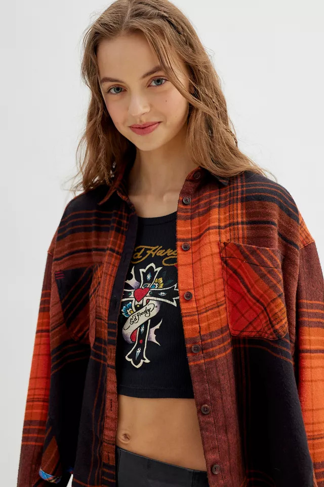 BDG Karl Slouchy Flannel Button-Down Shirt | Urban Outfitters (US and RoW)
