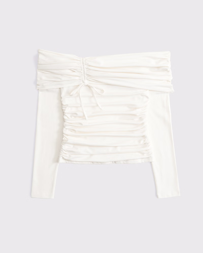 Foldover Cinched Tie Top | Abercrombie & Fitch (US)