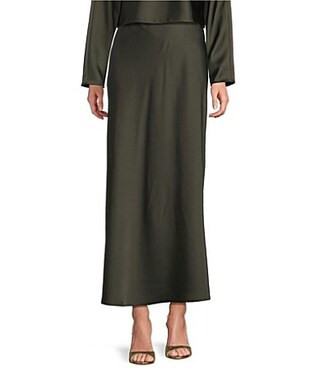 Antonio Melani Bella A-Line Coordinating Satin Maxi Skirt - 8 | Dillard's