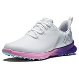 FootJoy Women's FJ Fuel Sport Golf Shoe, White/Pink/Purple, 5 | Amazon (US)