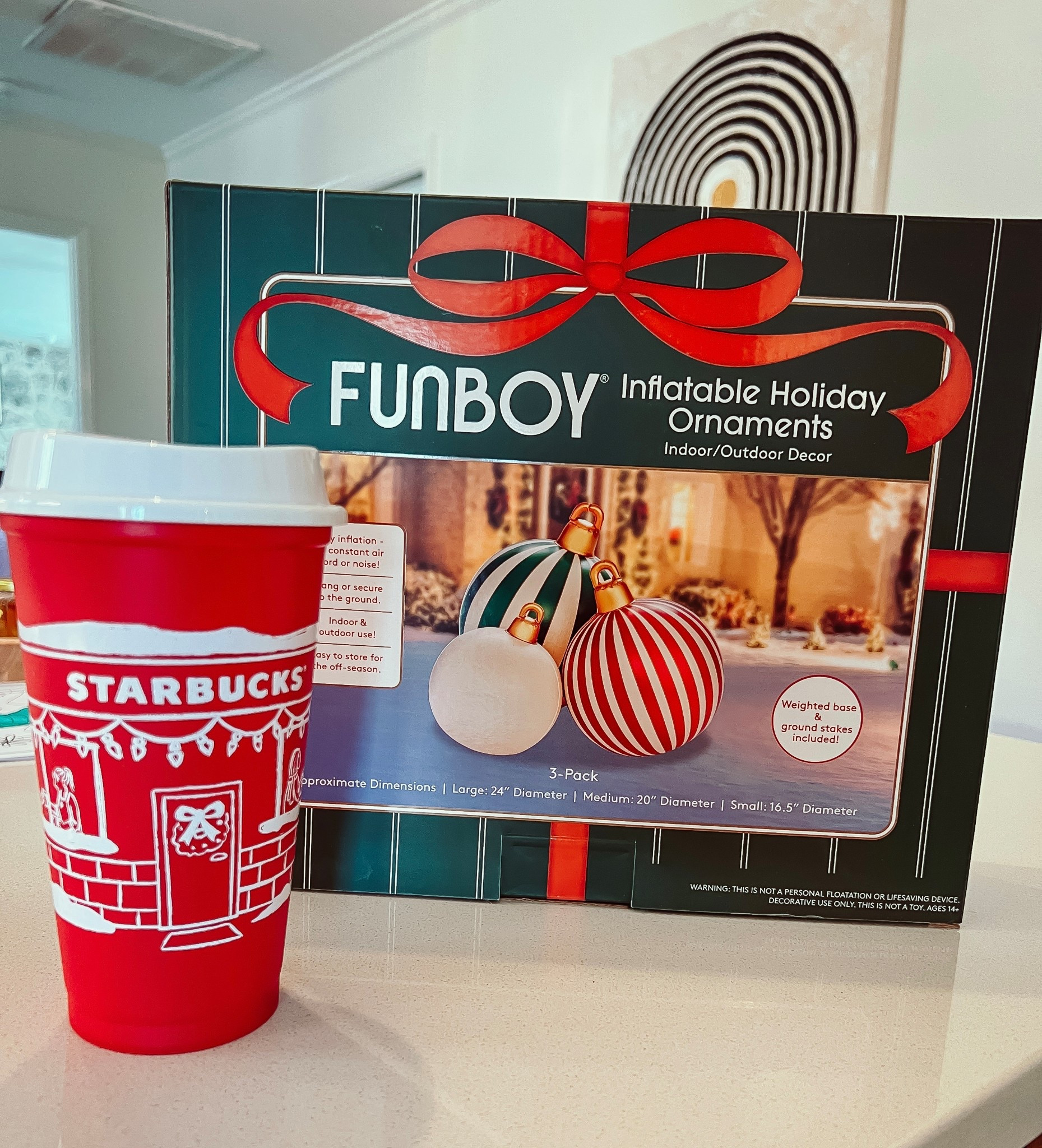 Holiday prep is officially ON! These FUNBOY inflatable ornaments are such a great value and make the cutest indoor/outdoor decor. And yes… I snagged my free red cup from Starbucks today! ☕️🎁

#LTKHoliday #LTKSeasonal #LTKHome