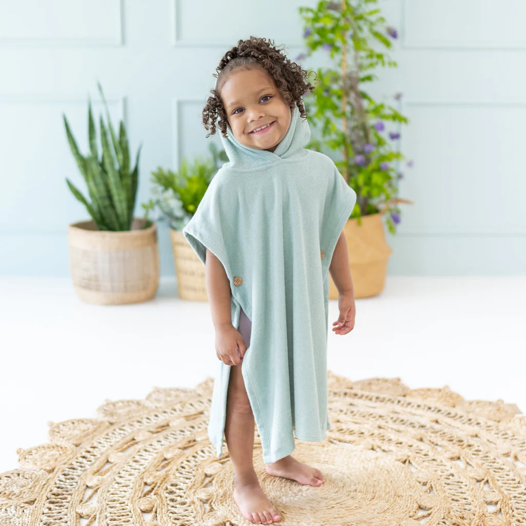 Swim Poncho in Sage | Kyte Baby