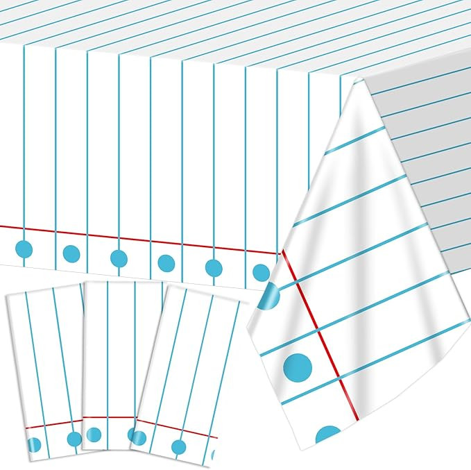 3PCS Back to School Party Tablecloth for Kids Welcome Back to School Gatherings Large Plastic Wat... | Amazon (US)