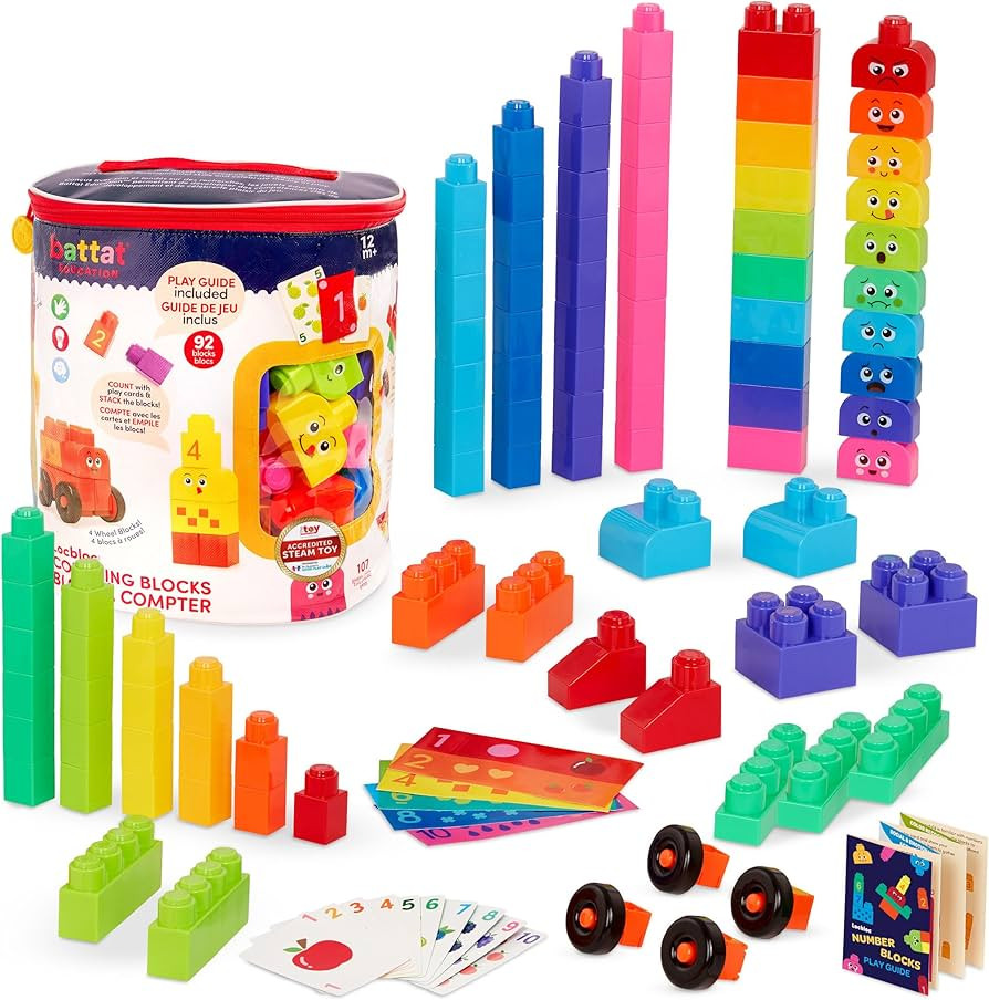 Battat Education – Locbloc Counting Blocks – Building Blocks for Toddlers – Number Blocks ... | Amazon (US)