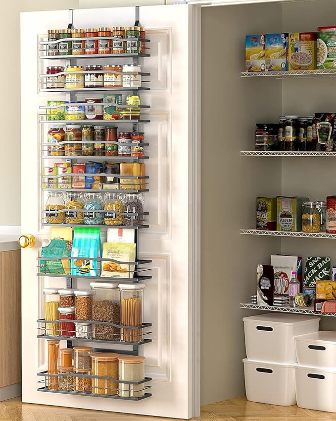 Moforoco 9-Tier Over The Door Pantry Organizer, Pantry Organization and Storage, Black Hanging Ba... | Amazon (US)
