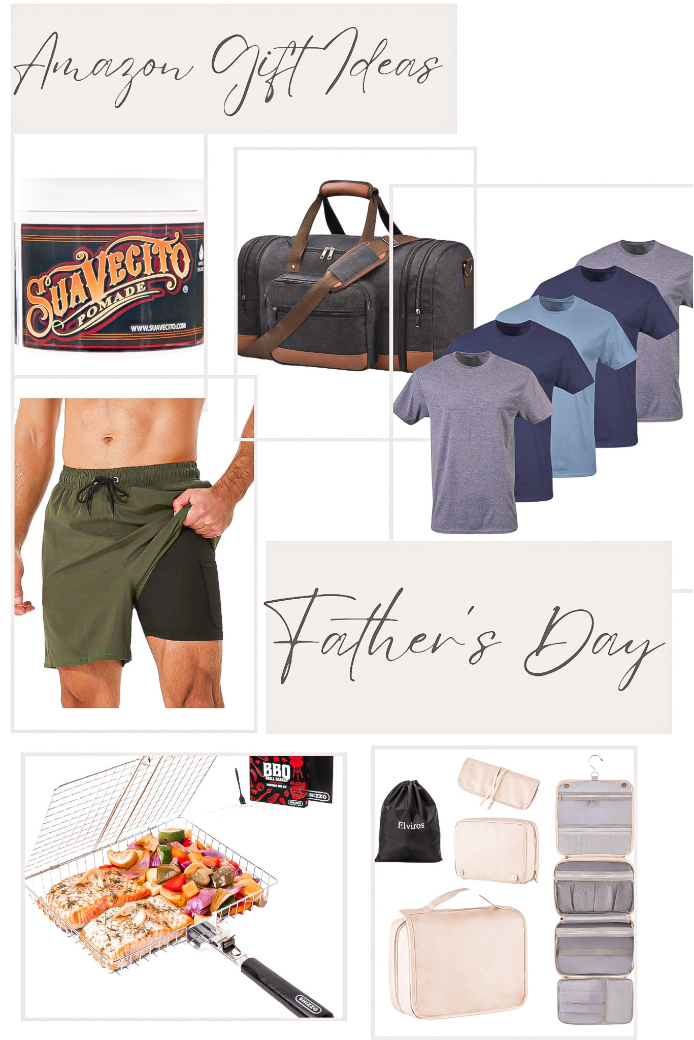 Amazon gift ideas -
Father’s Day 

Pomade, hair gel, hair products , travel bag , men’s travel must haves, tote bag, tshirts, men’s shirts, swim trunks, swim suit, Father’s Day gifts , gifts for him, grill accessories, grill basket , toiletry bag 

#LTKGiftGuide #LTKMens #LTKFindsUnder50