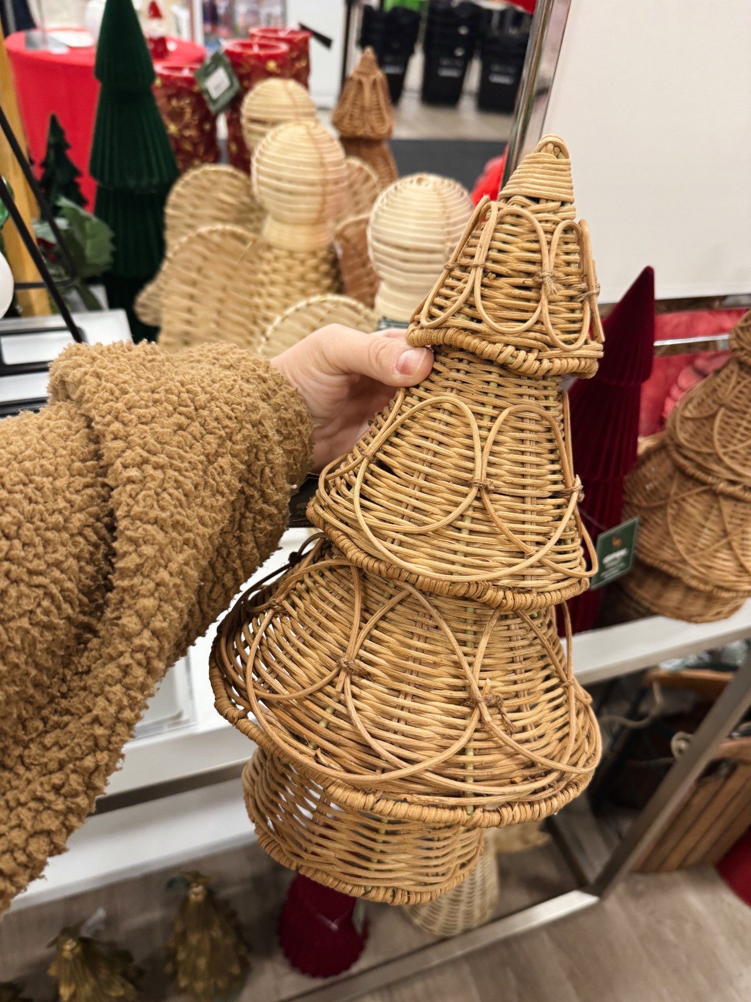 Natural wicker table top tree decor for Christmas / holidays.

#LTKHome #LTKSeasonal #LTKHoliday